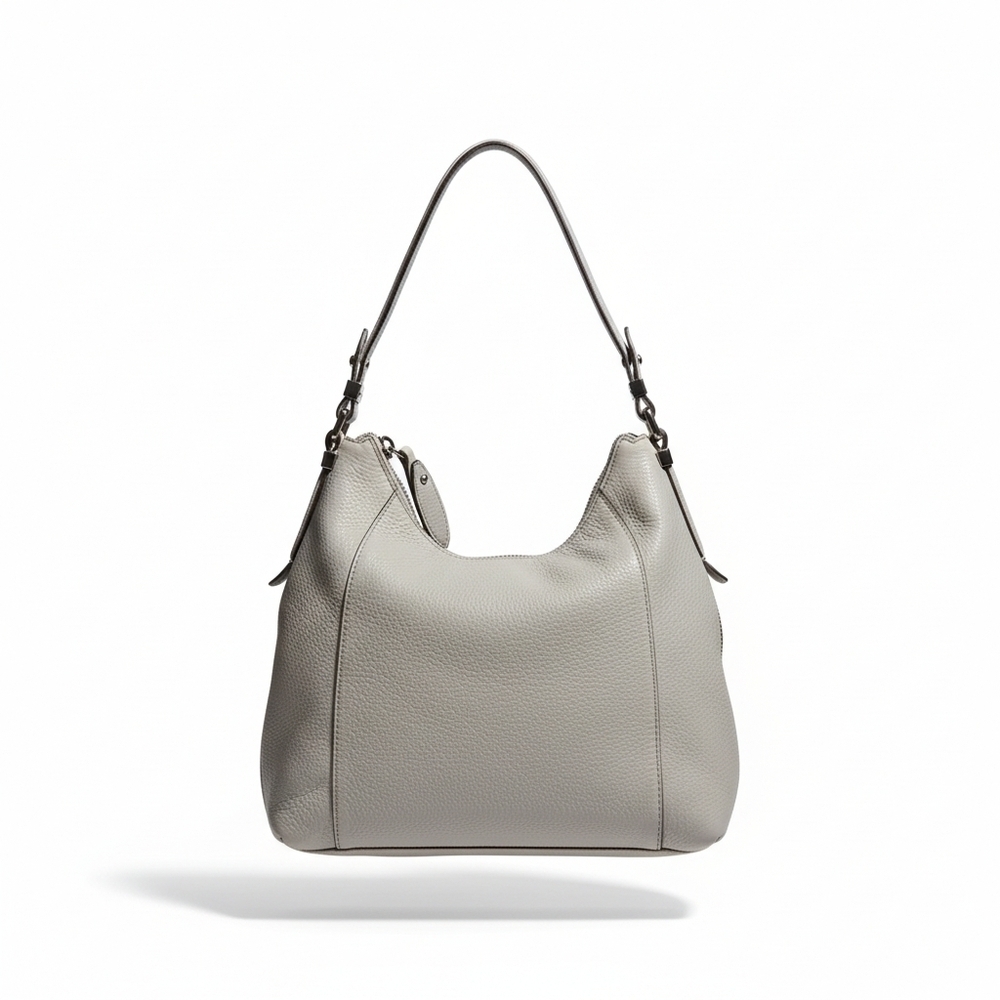Michael Kors Bowery Gray Leather Hobo Bag - Picture 2 of 9
